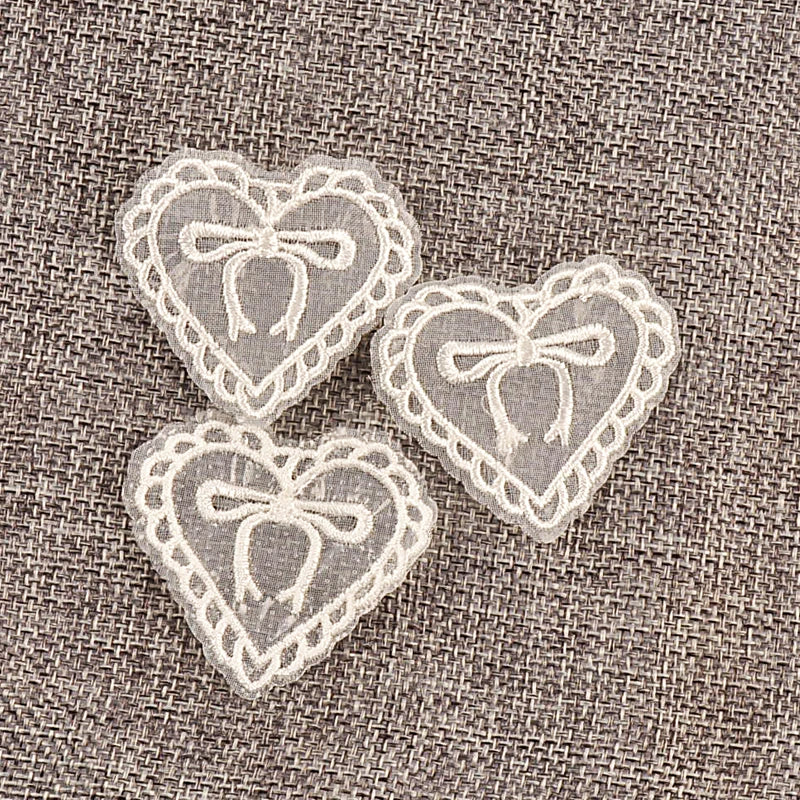 10pcs 33-51mm Mix White Lace Appliques For DIY Clothing Bag Decoration Sewing Accessory Exquisite Patch Without Gum cp4188 Qme 10pcs 4.6x4.3cm