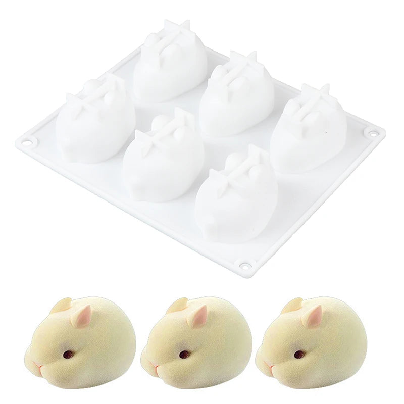 1Pc Silicone 3D Mold Cake Decorating Mould for Baking Mousse 6 Forms. Qme