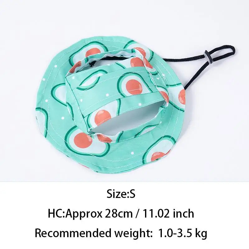 Pets Hat Ear Holes Adjustable Baseball Cap Medium Small Dogs Summer Qme S Lake blue