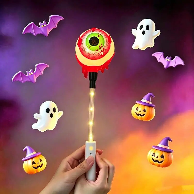 Halloween LED Glow Wands With Cartoon Designs Flashing Lights For Kids Trick Or Treat Halloween Party Favors Qme A9