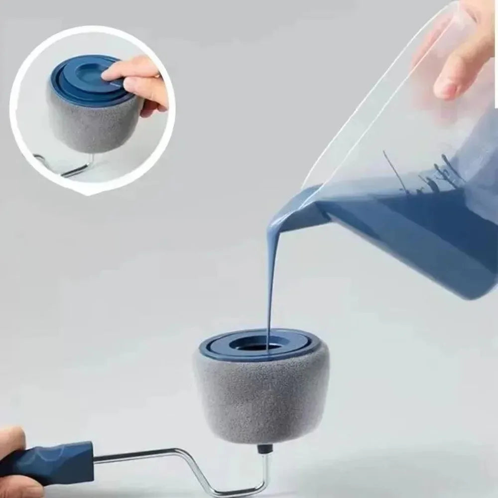 1/7PCS Wall Roller Paint Brush Set Expansion DIY Sponge Self Suction Coat Wall Paint Machine Used for Wall Corner Coating Tools Qme