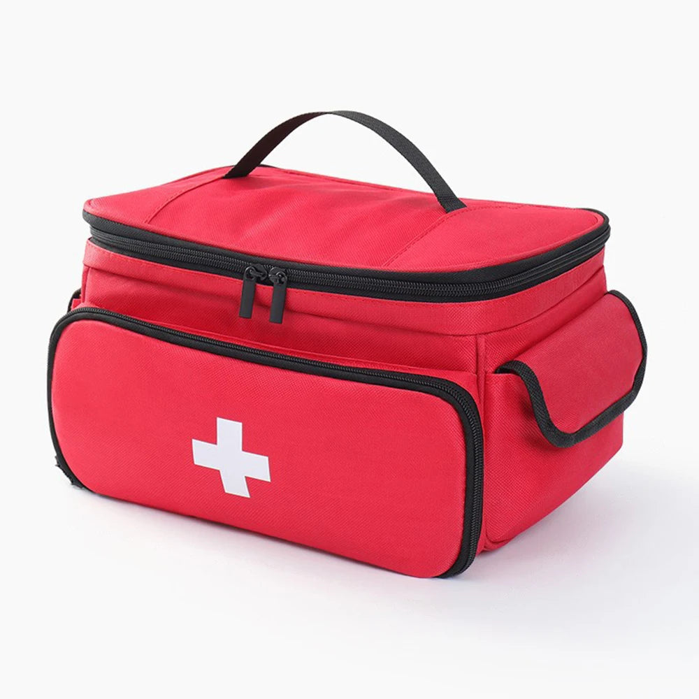 High-Capacity Portable First Aid Kit, Travel Medicine And Medication Storage Bag Oxford Cloth Organizer Box Emergency Survival Qme