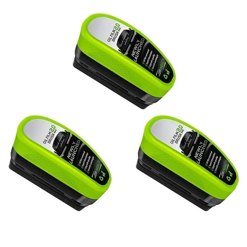 Car Glass Oil Film Wipe, Front Windshield Side Window, Oil Removal, Dirt Removal, Coating, Crystal Plating, Strong Cleaning Qme 3pcs