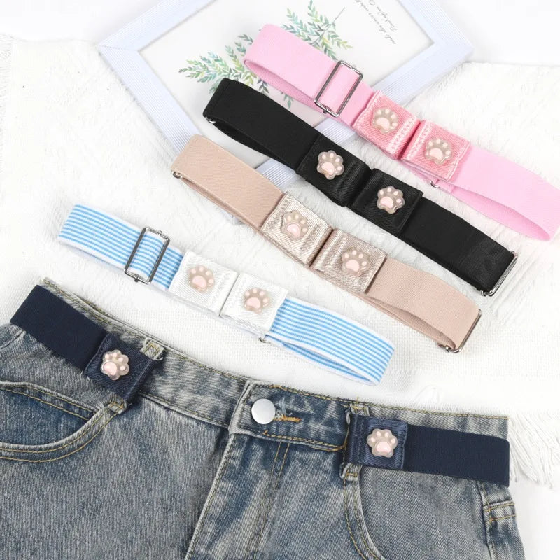 Traceless Invisible Belt Adjustable Elastic Waist Band Buckle-Free Belts for Women Quality Jeans Pants No Buckle Easy To Wear Qme
