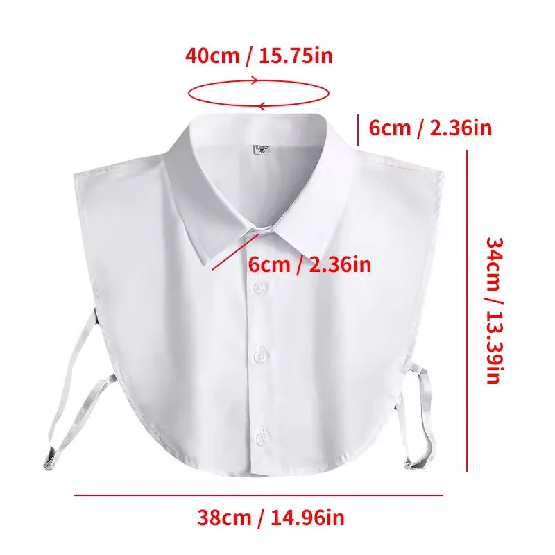 Unisex Fake Collar Half Shirt Business Formal False Comfortable Men Qme