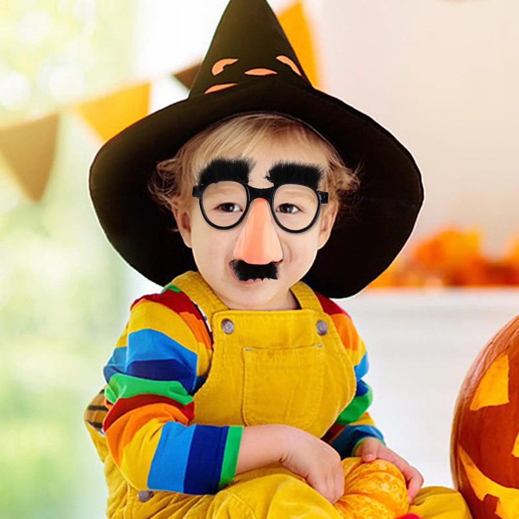 Halloween Glasses Clown Novelty Sunglasses Eyebrows Mustache Qme
