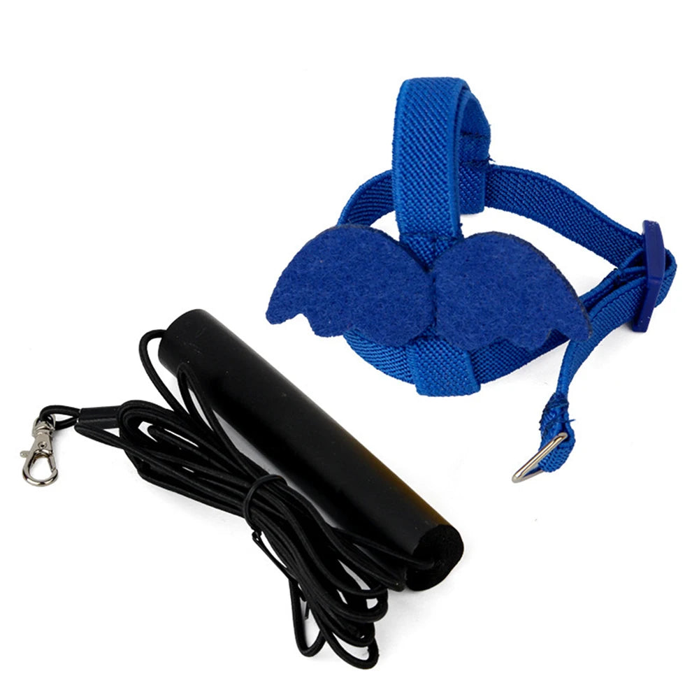 Random Adjustable Parrot Bird Harness Leash Set Anti-bite Training Harness Parrots Outdoor Flying Rope Cockatiel Bird Supplies Qme blue