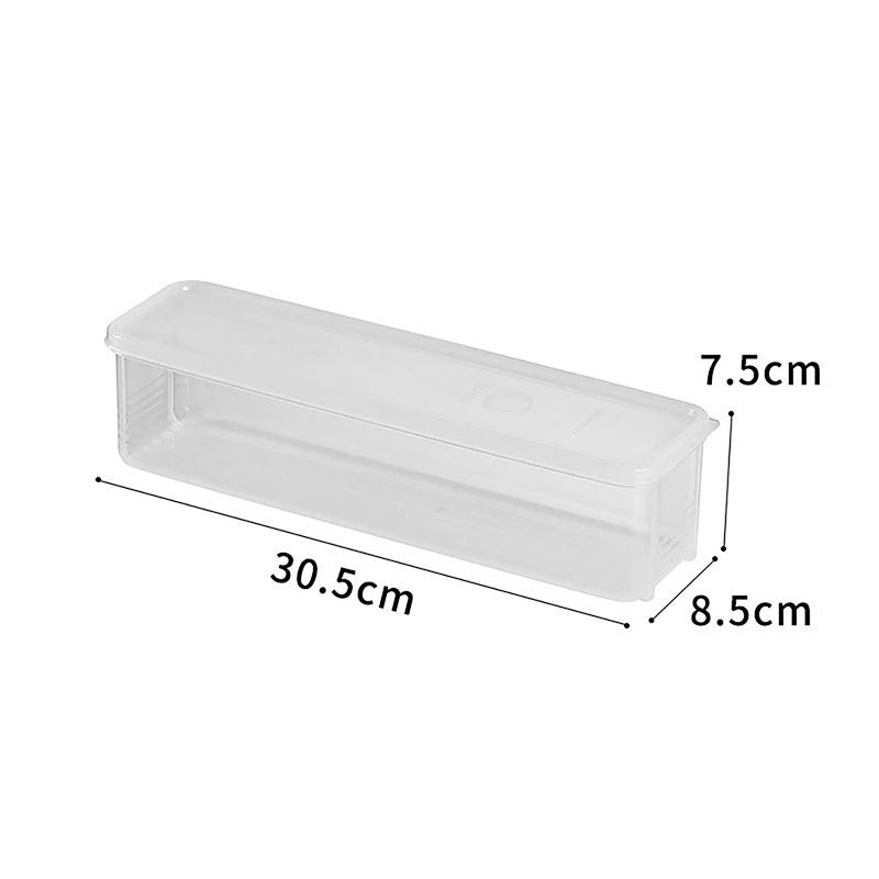 Long Rectangular Box Airtight Plastic Food Storage Containerswith Qme Transparent