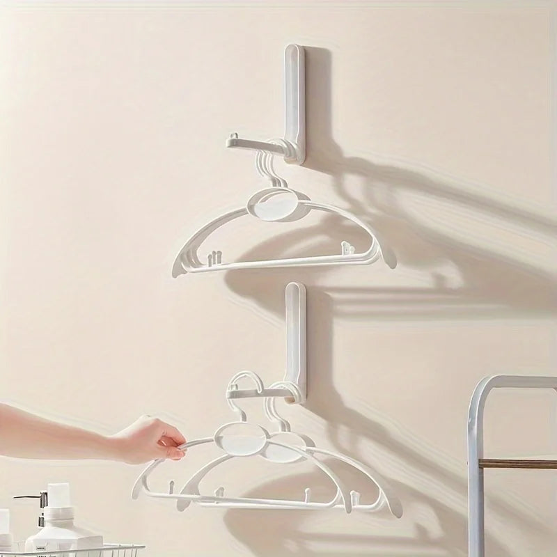 1pc Closet Space Saving Device, Foldable Hanging Storage Organizer, Closet Hanger Organizer and Closet Storage Stand Qme