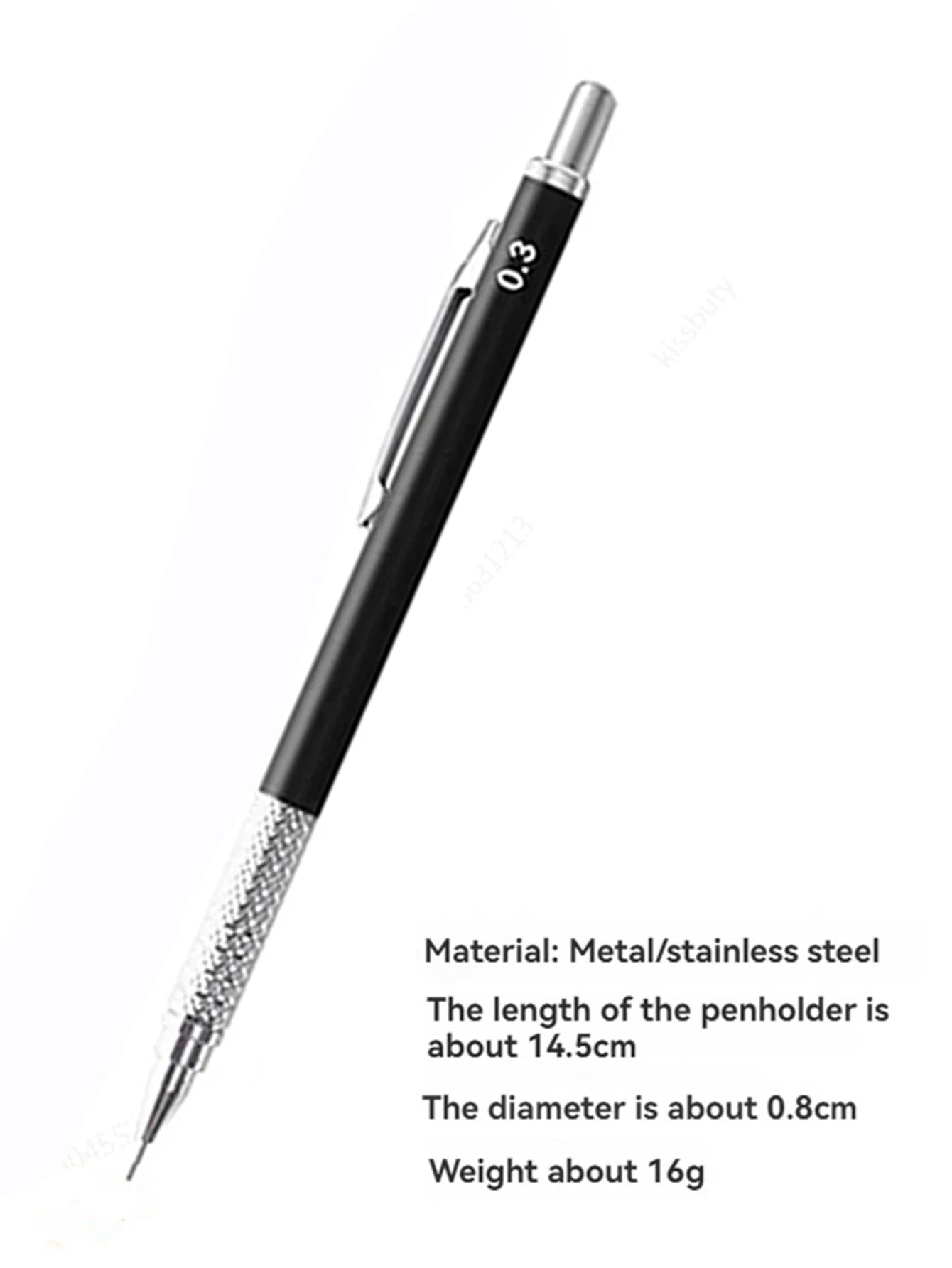 Metal Mechanical Pencil Large capacity Lead And Refills Set 0.3, 0.5, 0.7, 0.9 2.0 Mechanical Pencils for Drawing Sketching Qme 0.3mm pen