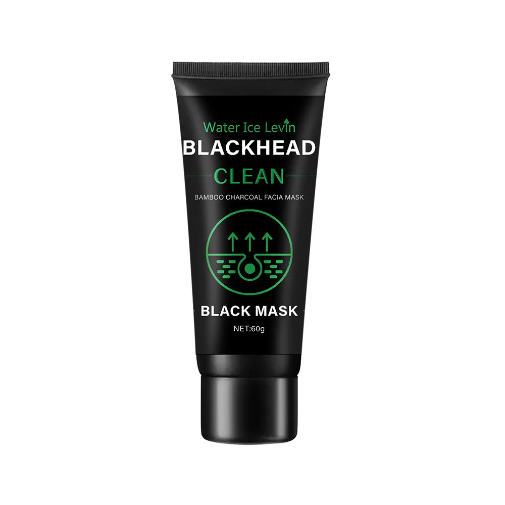 60g Bamboo Charcoal Fiber Mask Blackhead Removal Deep Mask Deep Cleansing Cleansing Exfoliating Mask Treatment Black Mask Qme A bottle