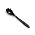11.2 inch Pasta Fork Premium Silicone Spaghetti Strainer Heat Resistant Noodle Spoon Server Food Grade Kitchen Cooking Tools Qme black