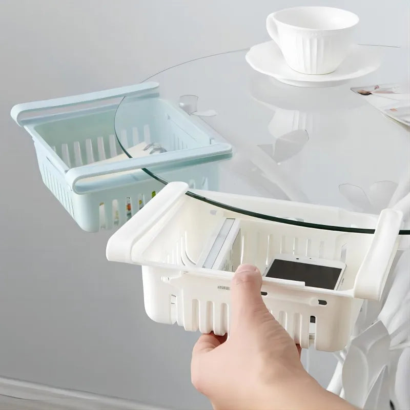 1Pc Refrigerator Storage Basket Flexible Expandable Fridge Organizer Drawer Storage Rack Storage Fresh Box Freezer Box Storage Qme