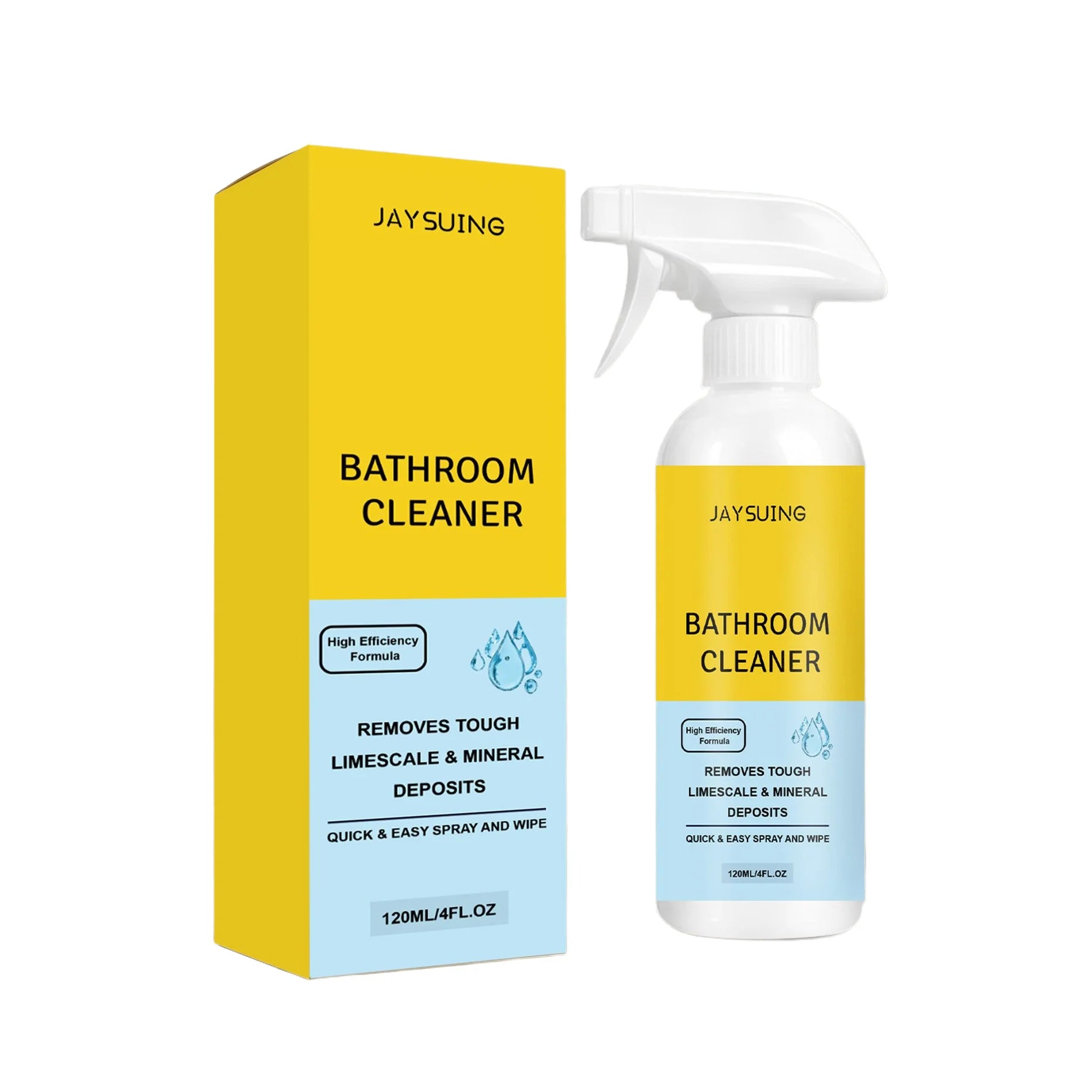 Bathroom Cleaner Spray Powerful Removing Scale Cleaning Ceramic Tile Glass Restoring Luster Limescale & Mineral Deposit Remover Qme 120ML Boxed