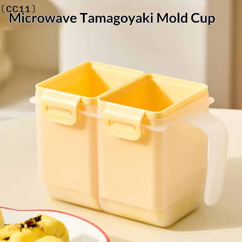 Microwave Tamagoyaki Mold Cups Double Compartments Easy Release Qme
