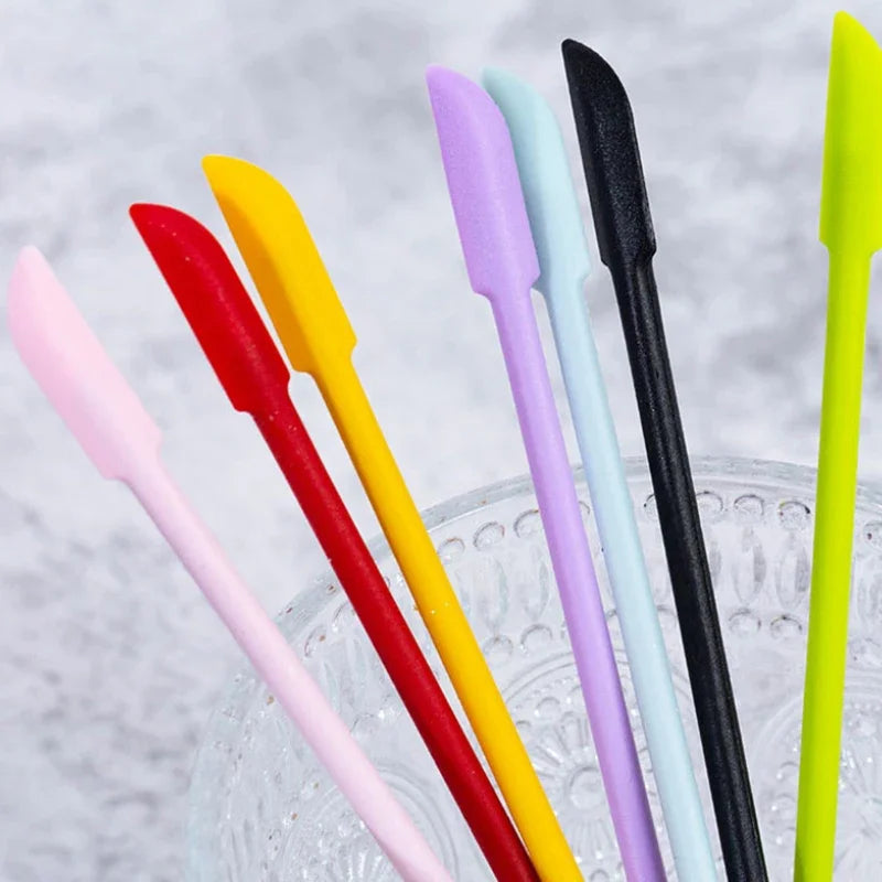 Double-headed Scraper Silicone Small Tip Spatula Cosmetics Foundation Qme