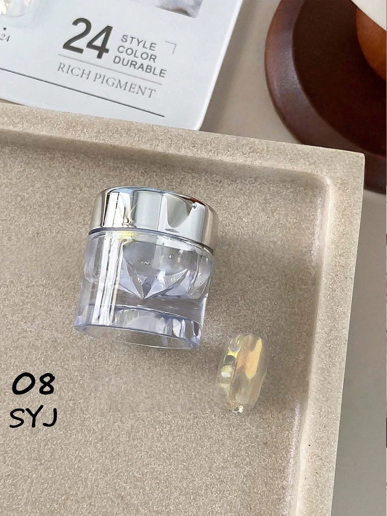 1 High-end Mirror Magic Powder Storage Box Colorful Bright Nail Art Qme 08