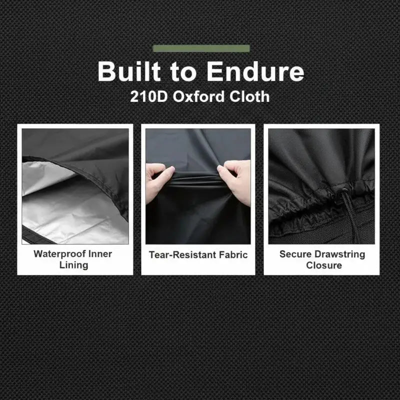 Resilient 210D Oxford Cloth Black Speaker Covers Water Dust Qme