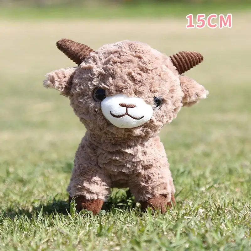Soft Plush Sheep Keychain White Sheep Keychains Mini 3d Animal Key Ring Holder Bag Charms Car Pendants Gift Qme A5 15CM