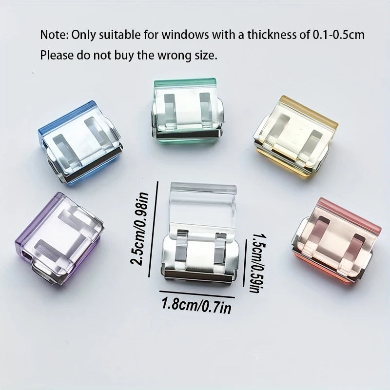 6-Piece heavy-duty sliding window lock, screen fixing clip, window rail fixing safety clip, screen window and door safety plug Qme