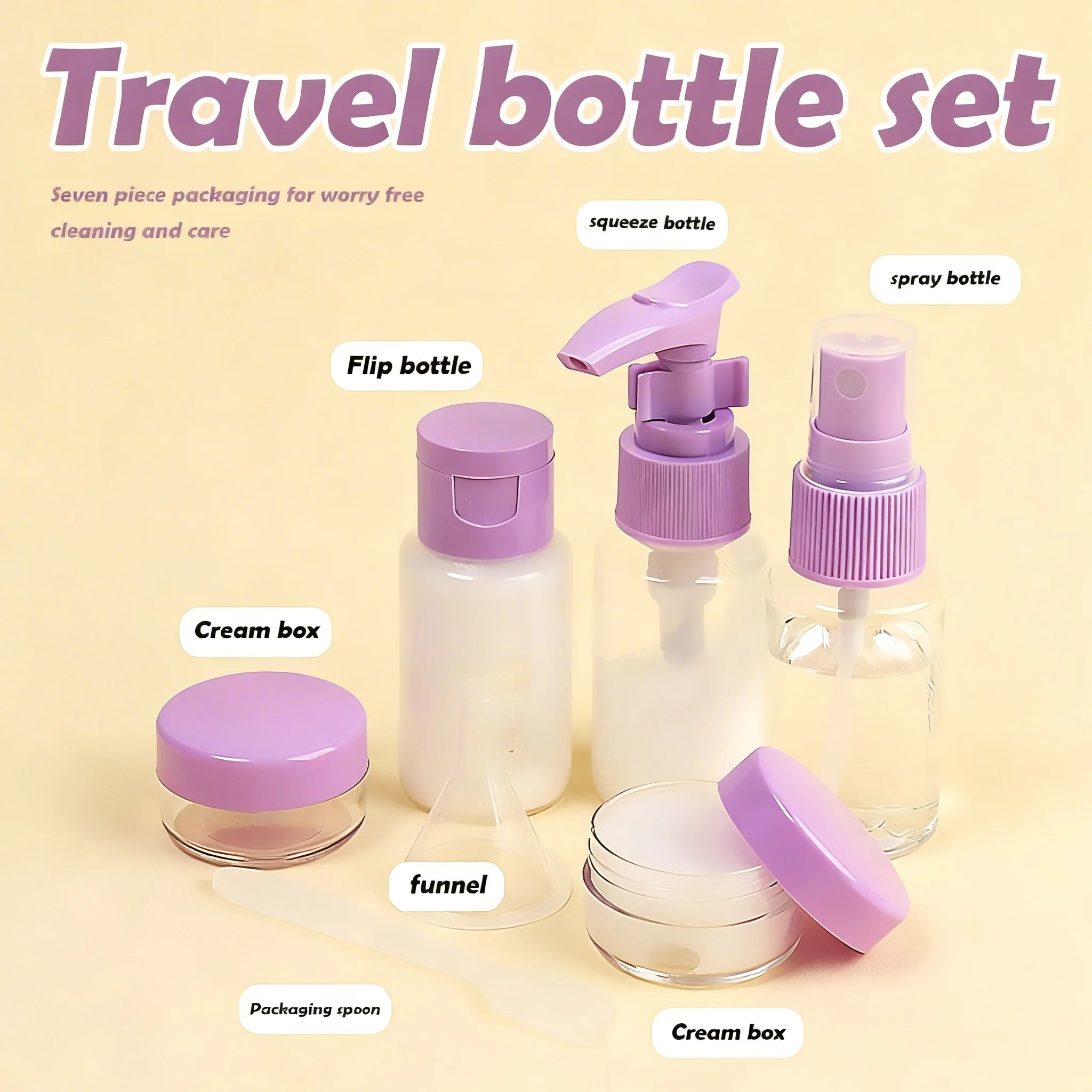 Generic Travel Spray Bottles Toiletries Containers Zipper Toiletry Qme