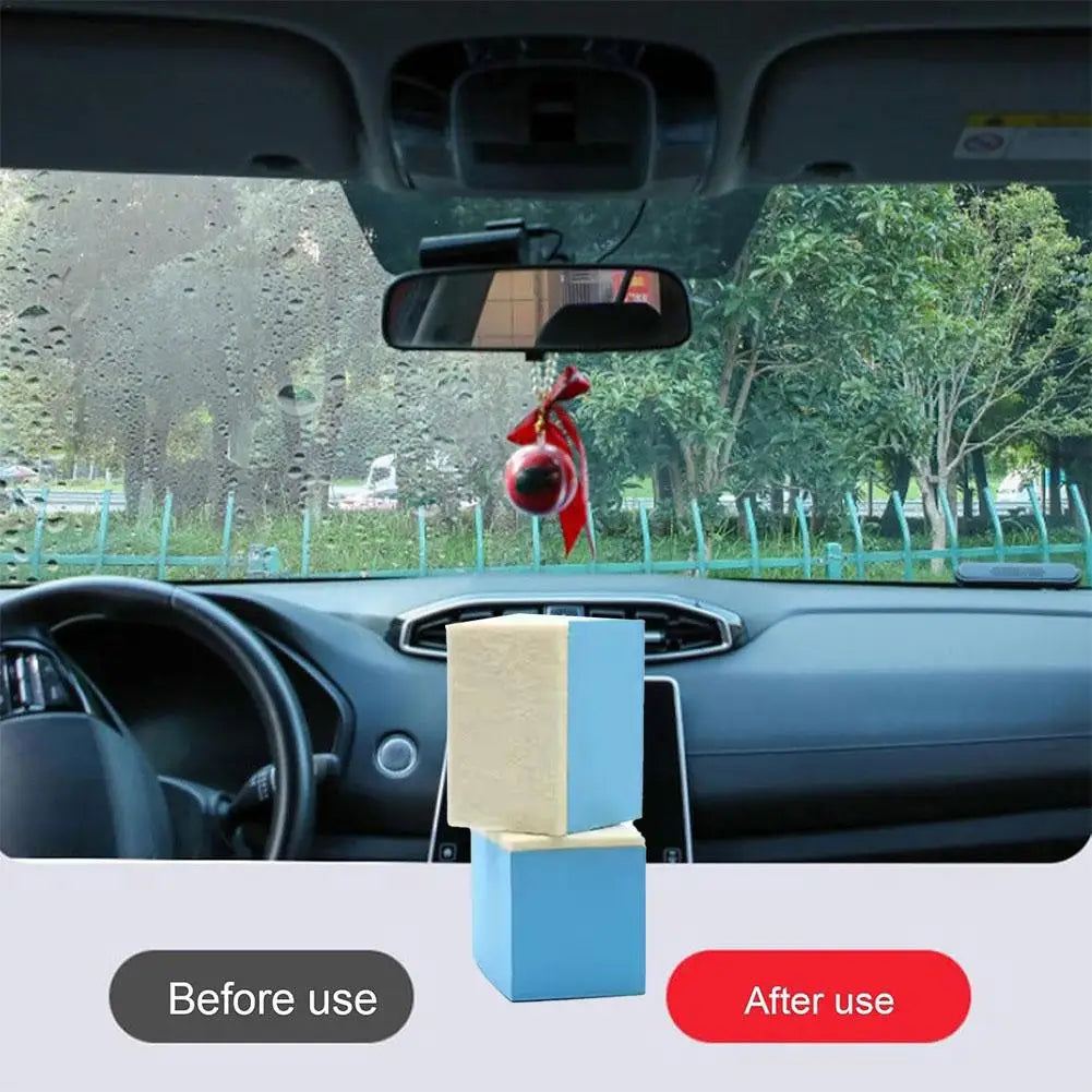Car Glass Cleaning Sponge Wool Felt Brush Windshield Oil Film Qme