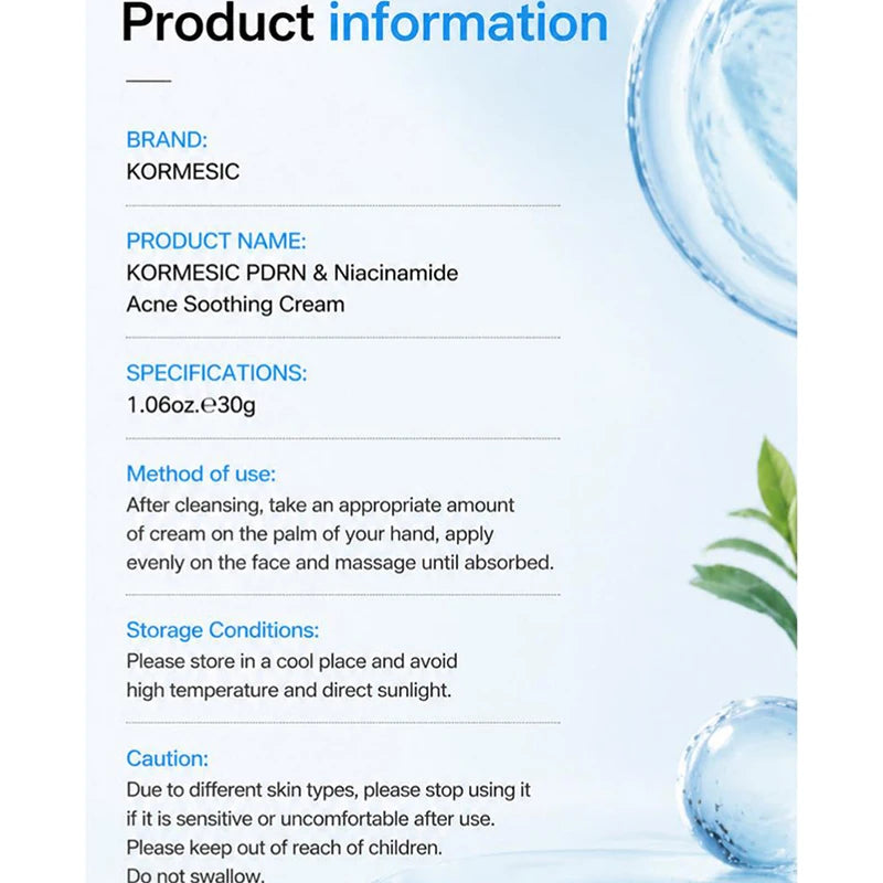 Pdrn Niacinamide Soothing Cream Repairs Redness Swelling Sensitivity Qme