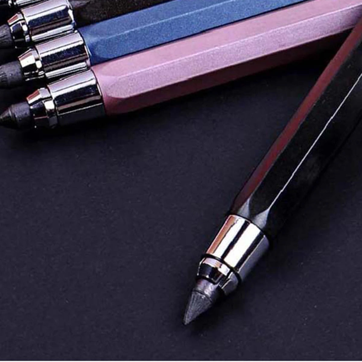 Metal Mechanical Pencil 5.6mm 2B/4B/6B/8B Pencil Refill, For Architect Writing Drafting Art Engineering Painting Sketch Design Qme