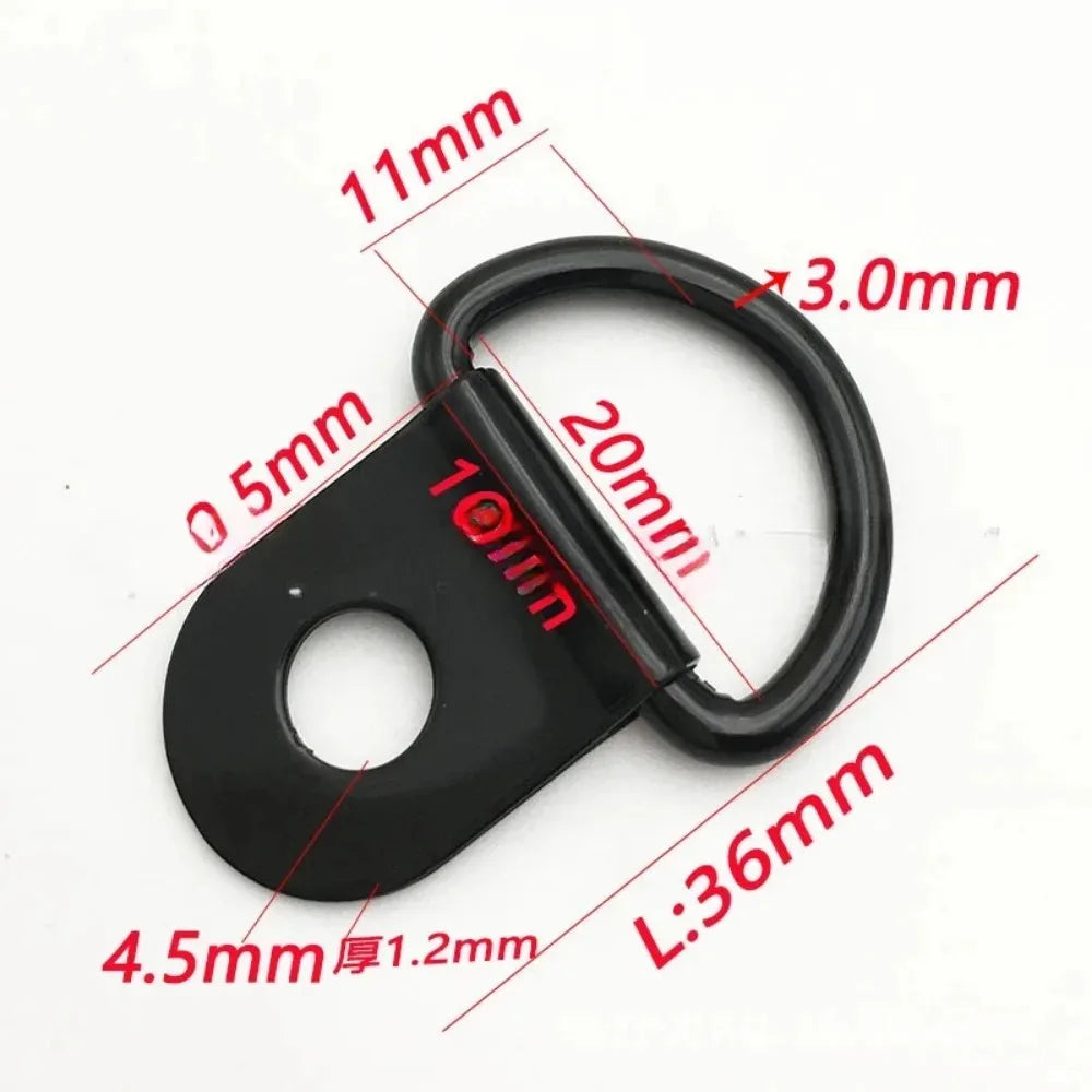 D Rings Tie Down Anchors Ring Pull Hook Iron Lashing Load Fit Car Qme