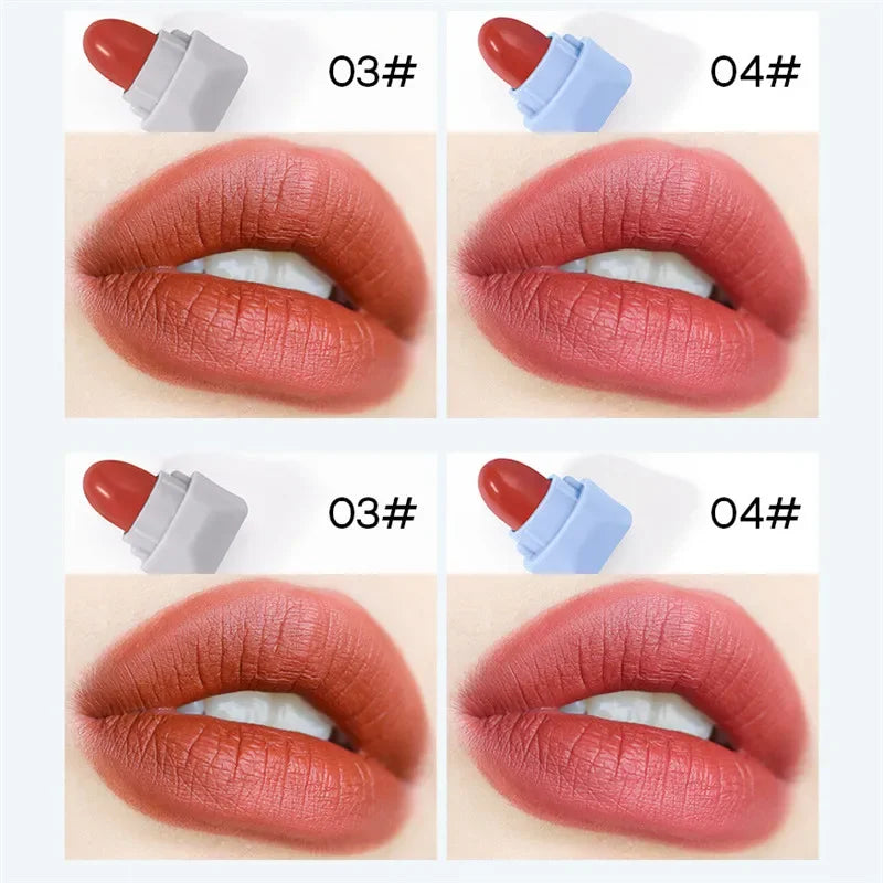 8 Colors Cute Mini Lipstick Set Candy Matte Velvet Capsule Waterproof Long Lasting Lipstick Cosmetic Easy Color Lipstick Kit Qme