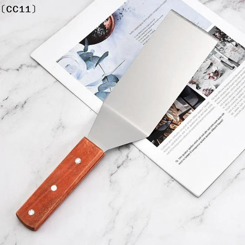 Stainless Steel Spatula Grill Scraper Non Stick Durable Barbecue Qme