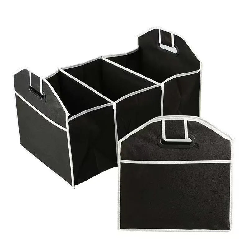 Car Trunk Non-Woven Storage Organizer Foldable Vehicle Interior Box for Auto Large Capacity Collapsible Bin for SUV Sedan Cargo Qme