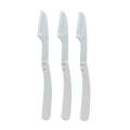 Fold Eyebrow Trimmer Scissors Hair Remover Comb Razor Clip Makeup Qme 3pcs gray