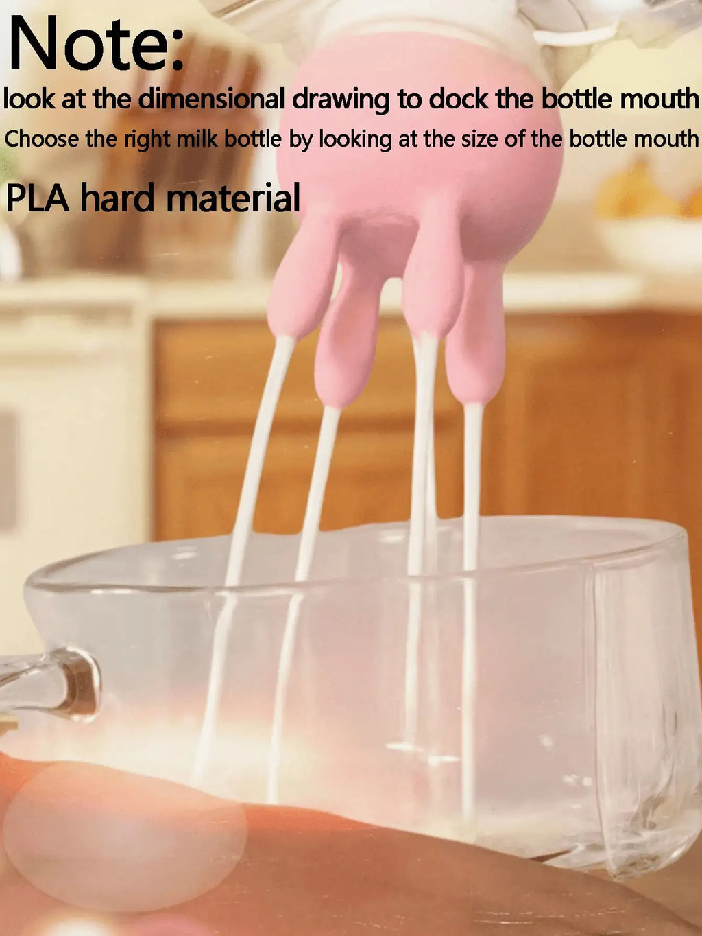 Cow Shaped Milk Box Cover Suitable 1 062-inch Bottle Mouth PLA Hard Qme