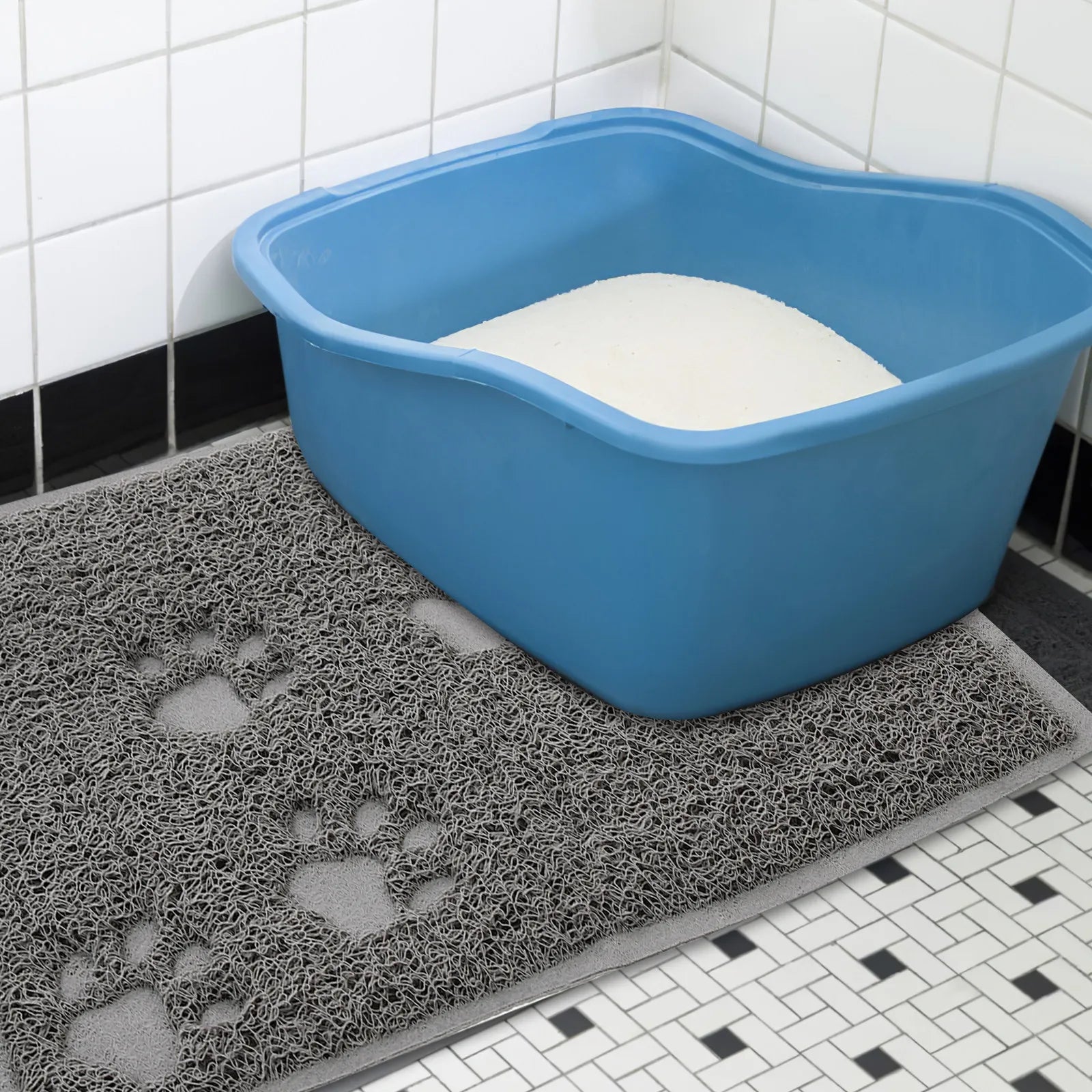 cat litter mat litter box mat PVC pet mat adorable litter box mat non-slip cat litter mat Qme