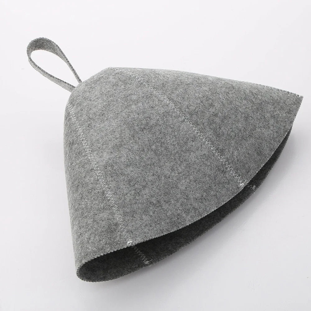 Anti Heat Sauna Hat Thicken Wool Felt Shower Cap Hair Turban Sauna Quickly Towel Drying Towel Hats Qme