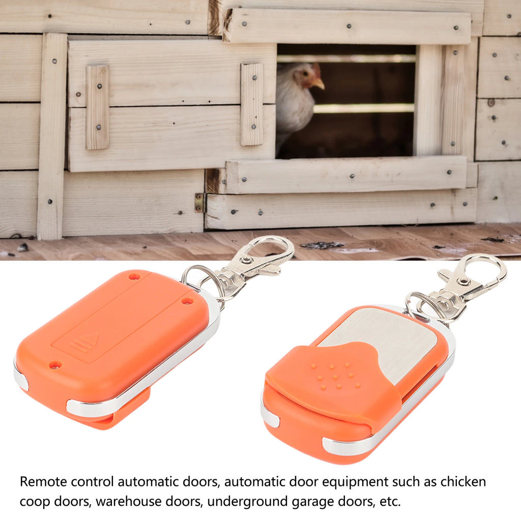 2Pcs Automatic Door Remote Control Sensitive Remote Control Zinc Alloy Multipurpose for Garage Doors for Chicken Coop Doors Qme