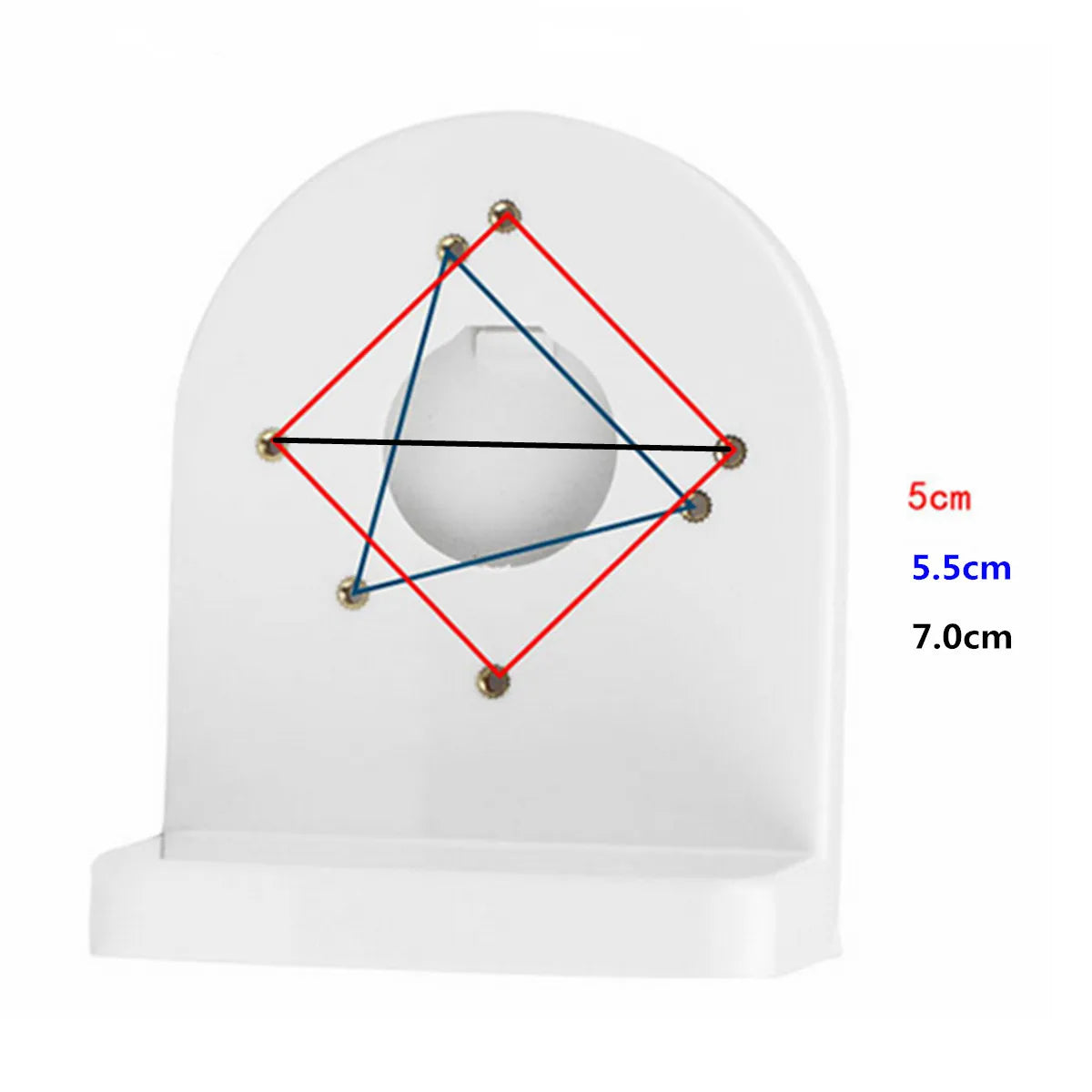 ESCAM 3.5 inch L Type Plastic Right Angle Bracket Wall Mount for CCTV Dome IP Security Camera Qme