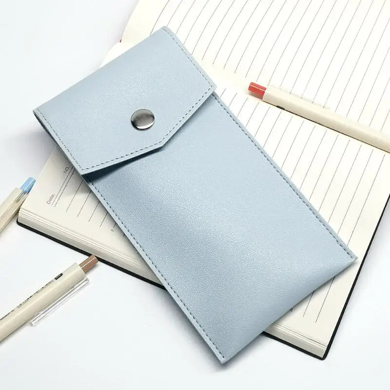 PU Leather Pencil Case Storage Bag Student Glasses Portable Qme A10