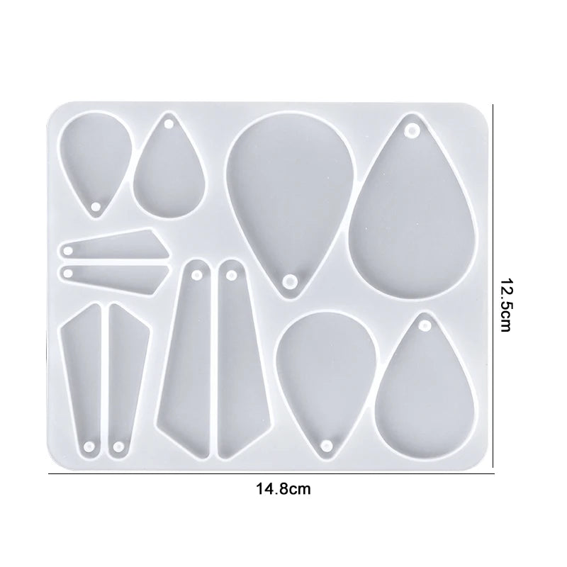 Earring Resin Silicone Molds Pendant Molds Epoxy Resin Molds DIY Craft for DIY Women Earrings, Pendants, Rings, Jewelry Making Qme 19