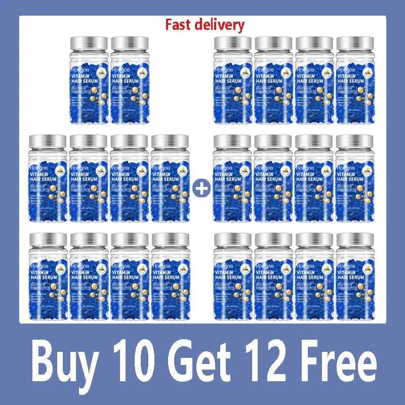 Magic Hair Vitamin Capsule Keratin Oil Fast Restore Hair Soft Smooth Shiny Deep Moisturizer Frizzy Dry Scalp Hair Care Products Qme 22 pcs