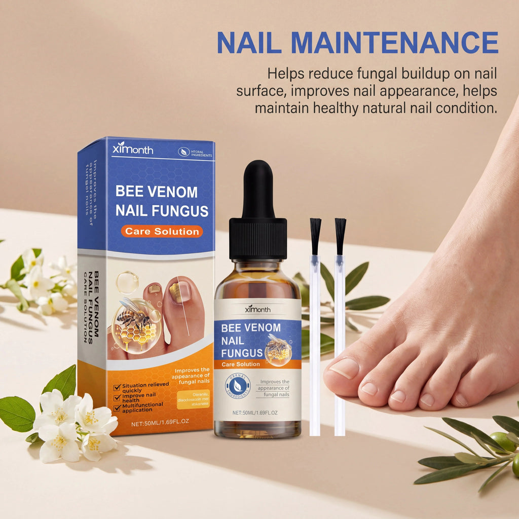 Bee Venom Nail Fungus Care Solution Maintenance Repair Nail Discoloration Thick Hand Foot Nail Manicureed Health Care Essence Qme