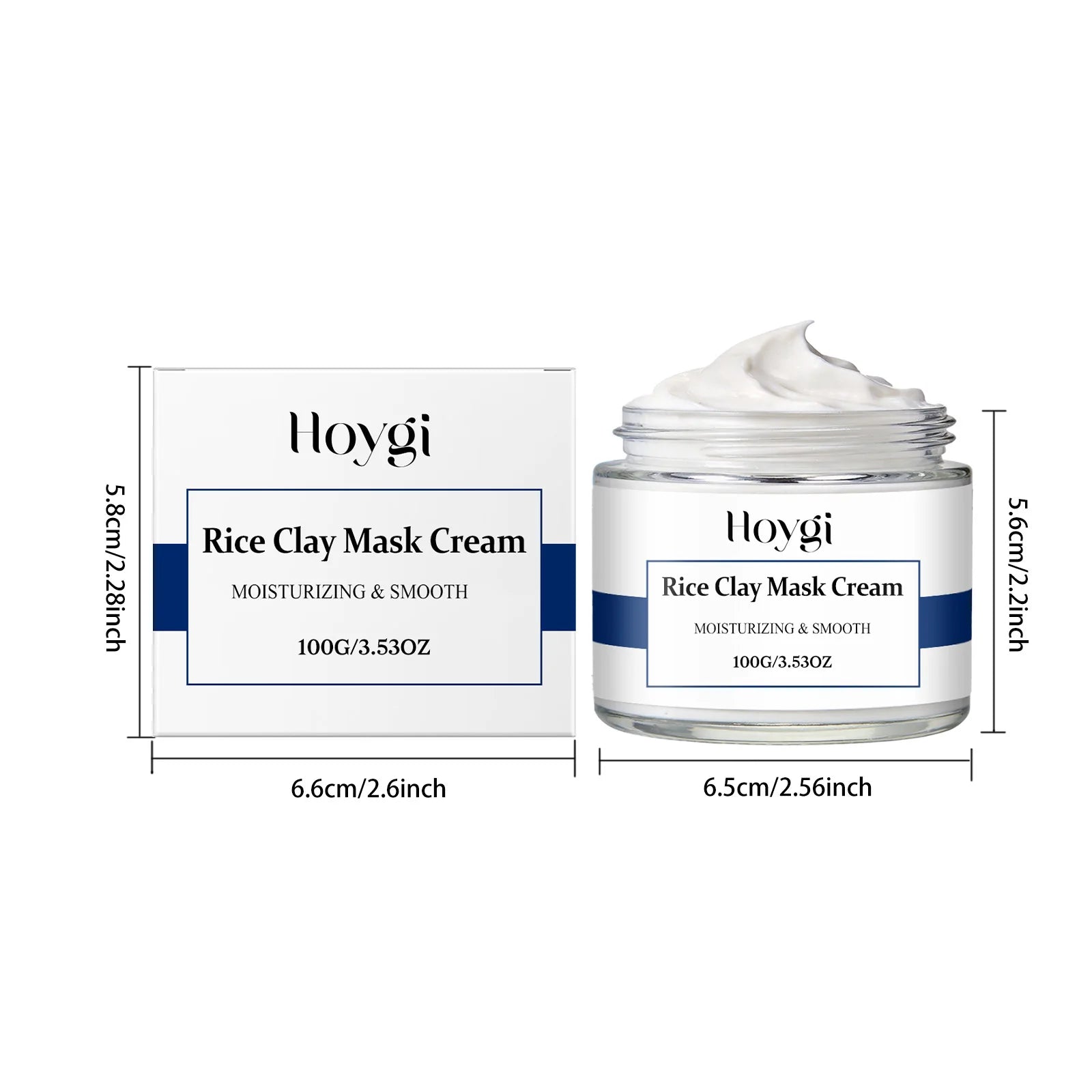 Smoothing Rice Clay Mask Cream Brightening Pore Cleansing Hydrating Mask Even Skin Tone Controls Oil Nourishing Face Mask Qme 100g Boxed
