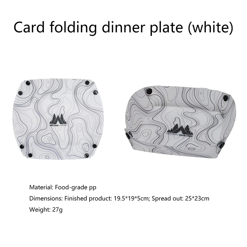 Outdoor Lightweight Folding Tableware Portable Bowl Plates Coffee Qme 10