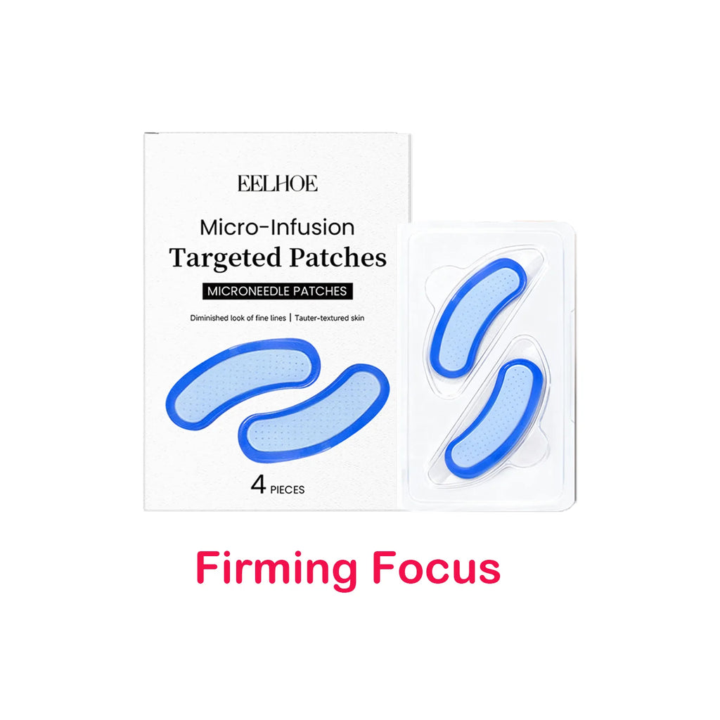 0.3mm Microneedle Eye Patches Mask Anti-Wrinkle Fade Eye Fine Lines Dark Circles Revitalizing Firm Moisturizing Retinol Eye Mask Qme Model A
