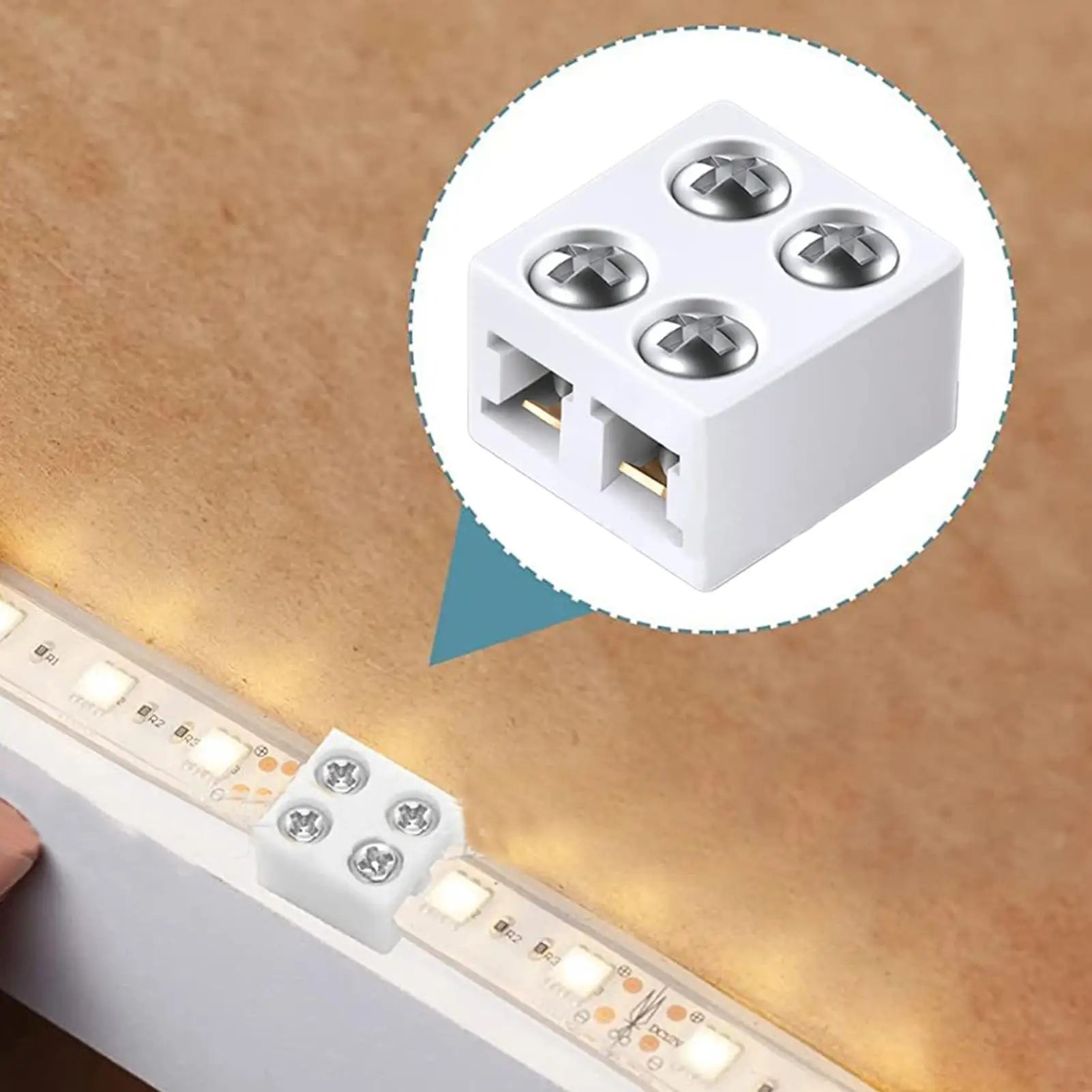 LED Light Strip Connectors Solid 8mm LED Light Connectors Easy-to-Use LED Connector Versatile LED Strip Light Connectors For 5V Qme