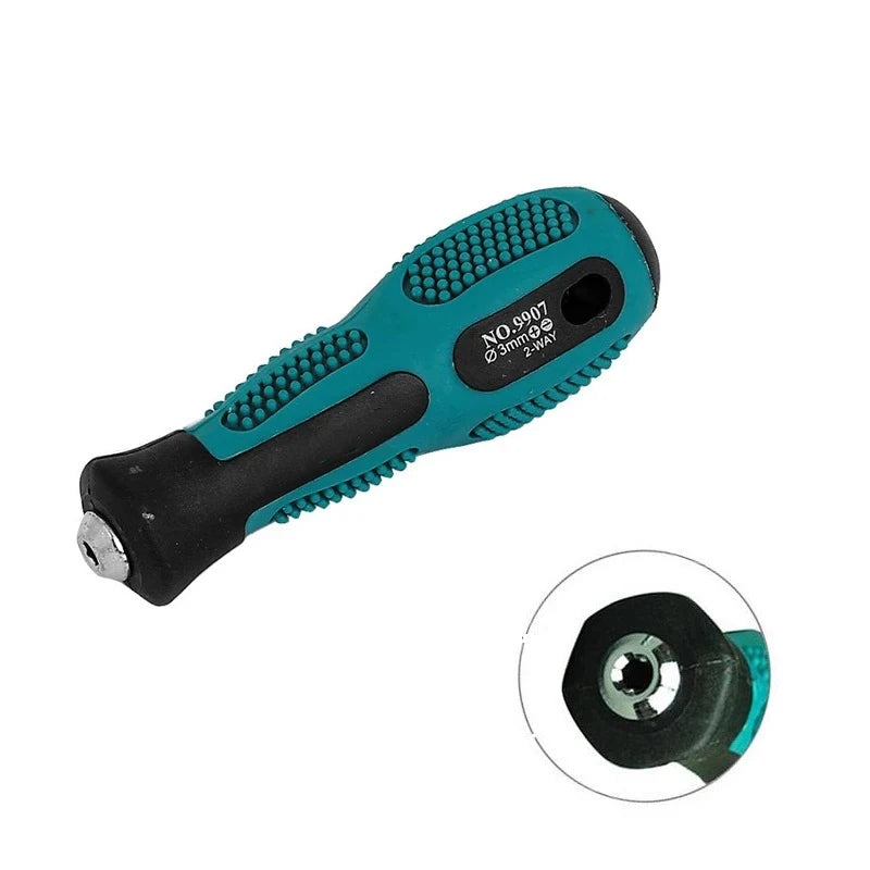 Dual-use Slotted Cross Screwdriver Handle Bolt Driver 3x75mm Home Qme