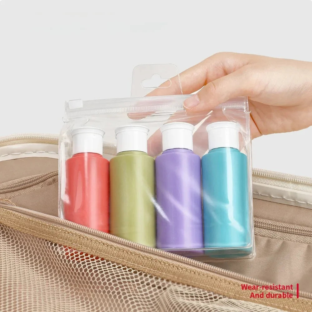Travel Bottles Leakproof Essentials Refillable Shampoo Conditioner Qme
