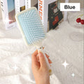 Cute Mermaid Hair Comb Household Cushion Women's Long Curling Qme blue