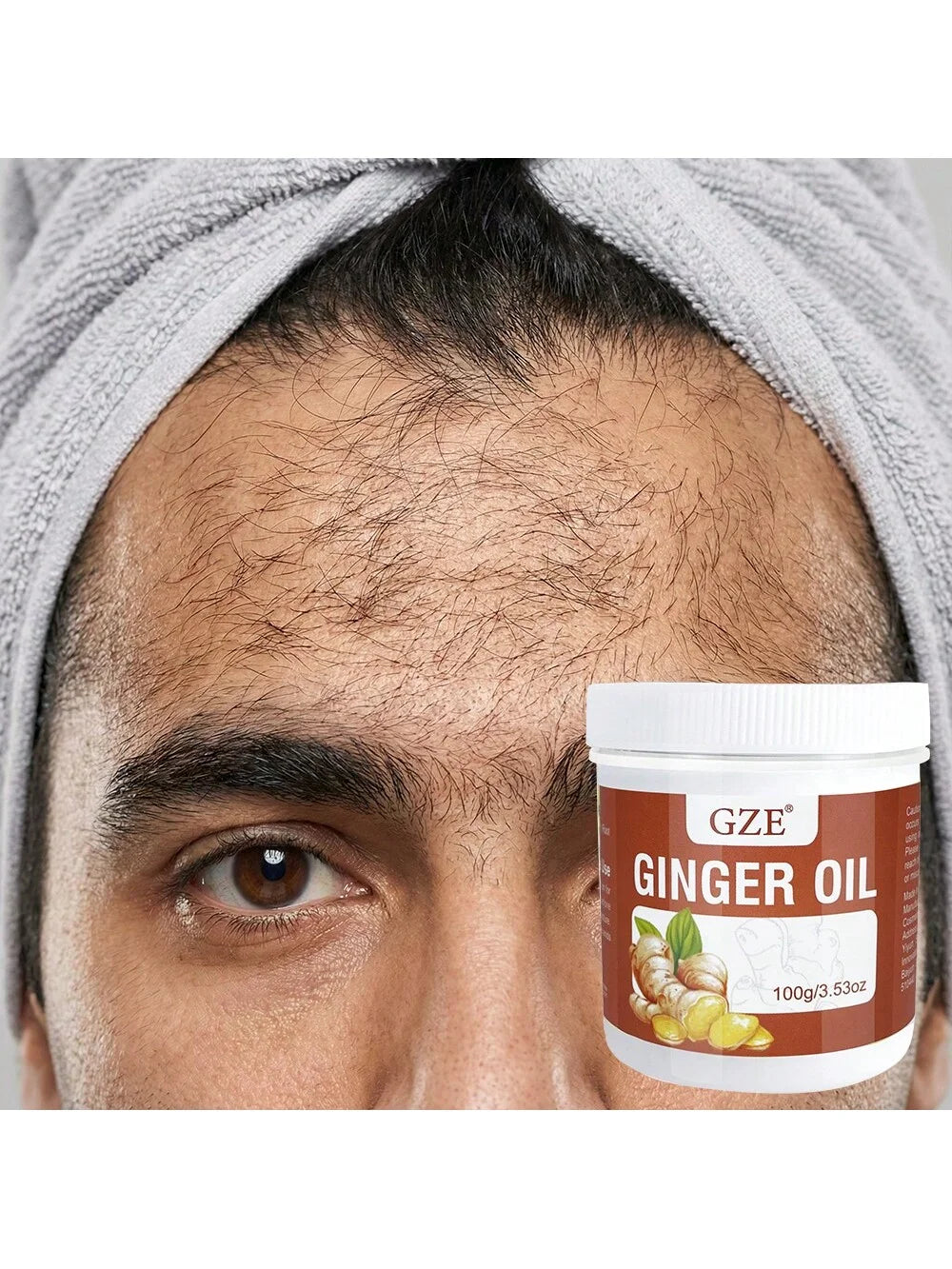 GZE Ginger Hair Strengthens Care Essential Oil, Ginger Hair Serum, Healthy Hair Root To Tip Turmeric Essence Qme